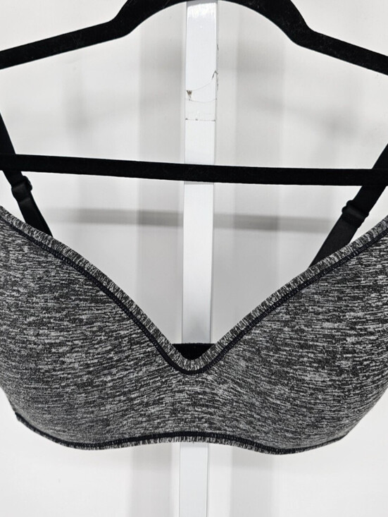 Other - Womens Sz 36D Classic Lightly Padded T Shirt Bra Gray Black